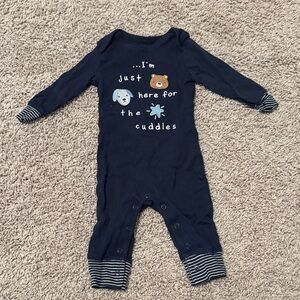 Carter's Navy Footie with Animal and Star Design